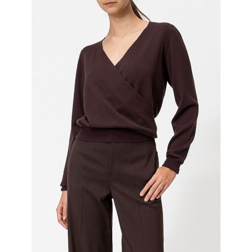 Twinset Women Cropped V-Neck Twinset Jumper In Viscose Blend With Ribbed Trims
